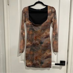 PLT Renaissance Mesh Dress